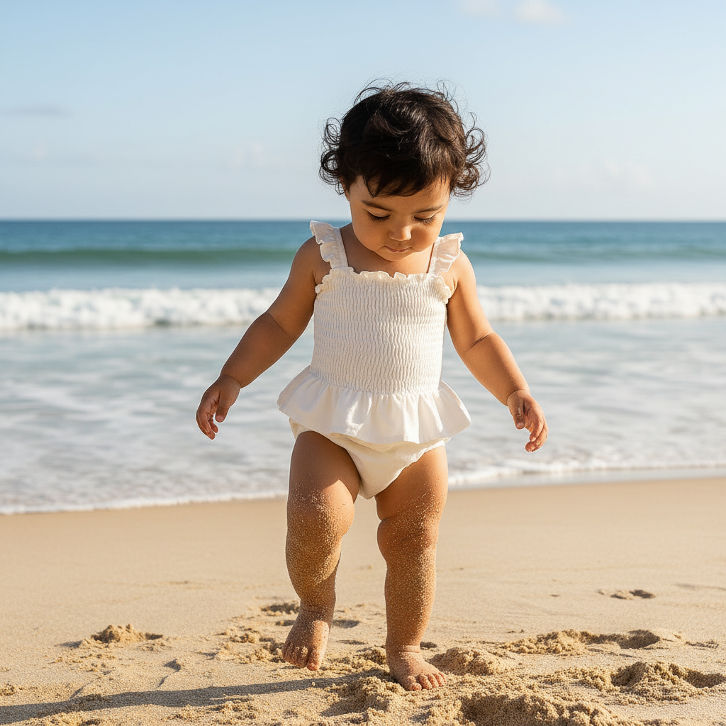 Gentle Nest AI hero image - Ruffled Strap Swimwear Set