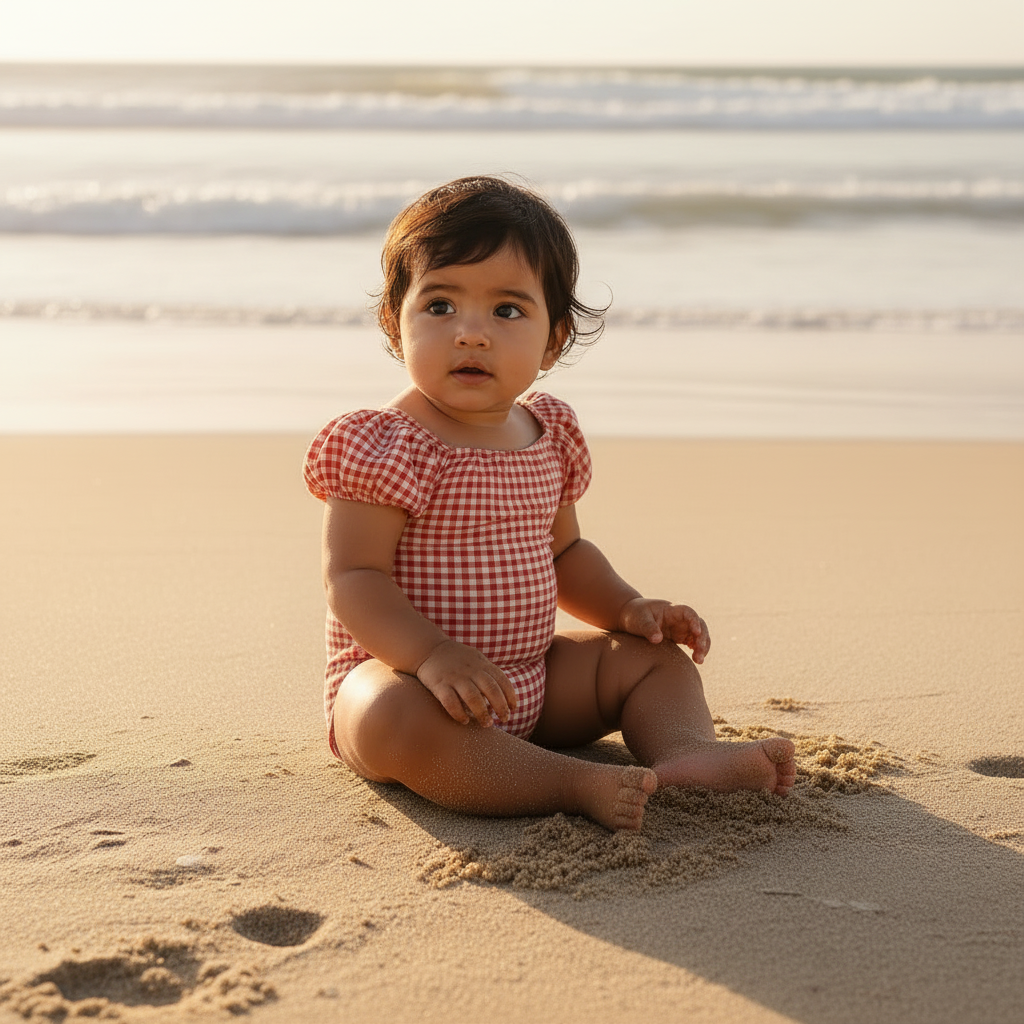 Gentle Nest AI hero image - Printed Puffy Sleeve Swimsuit Set