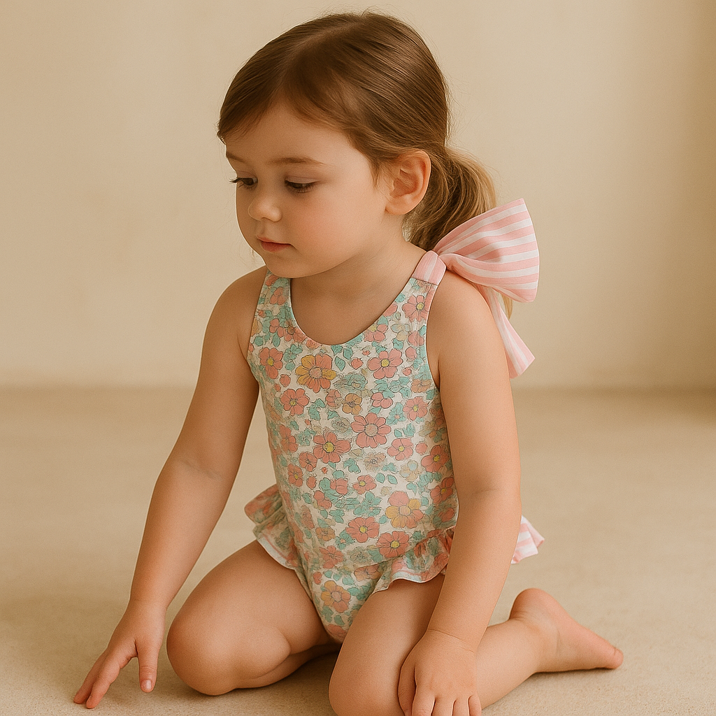Gentle Nest AI hero image - Floral Bow Backless Swimsuit