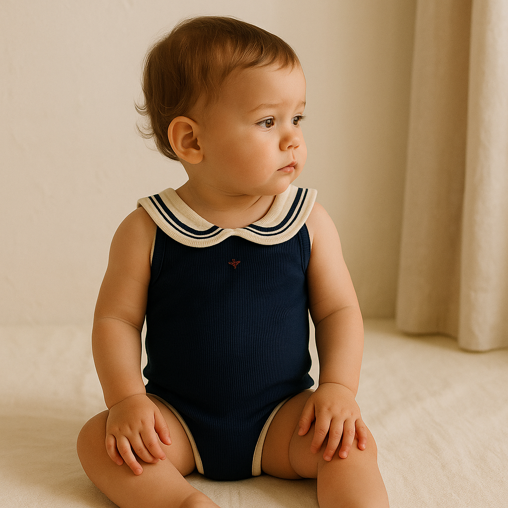 Gentle Nest AI hero image - Navy One-Piece Swim Bodysuit