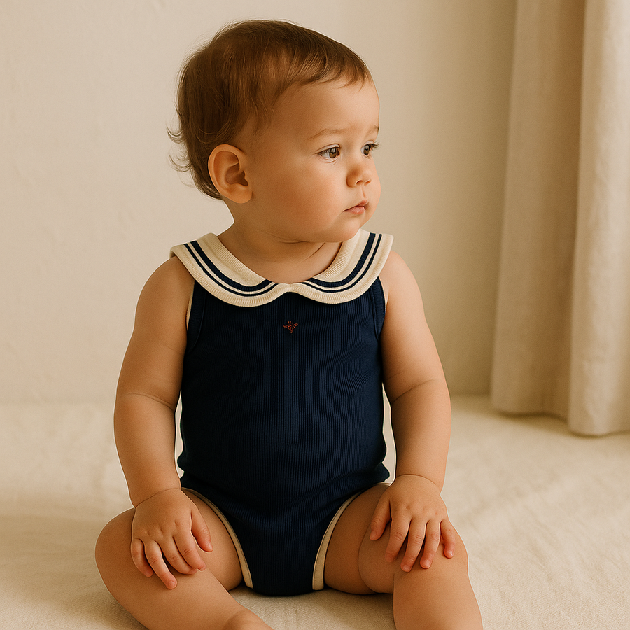 Gentle Nest AI hero image - Navy One-Piece Swim Bodysuit