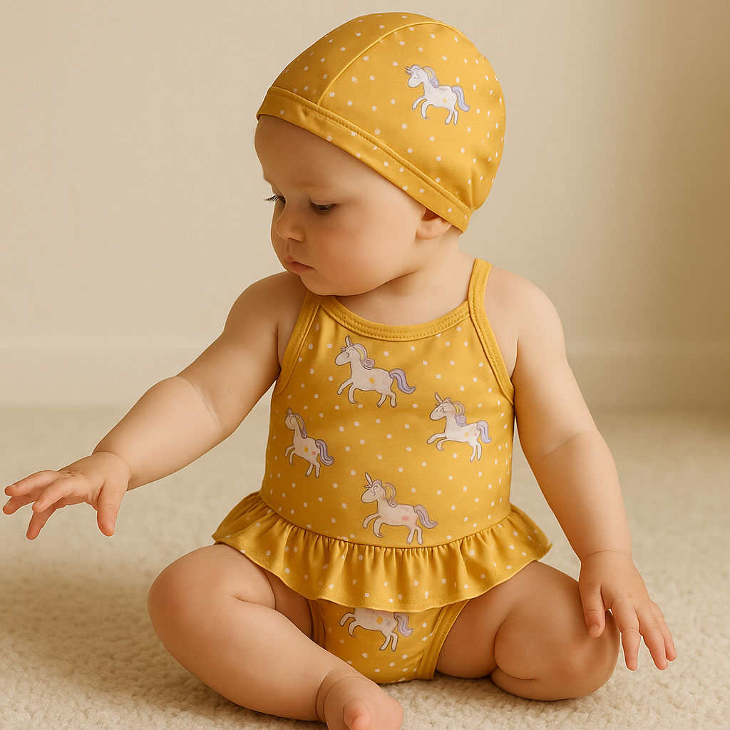 Gentle Nest AI hero image - Unicorn Print Swim Bodysuit Set