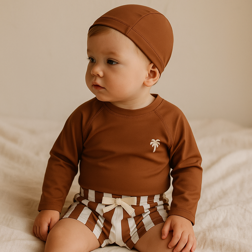 Gentle Nest AI hero image - Brown Sleeve Swimwear Set