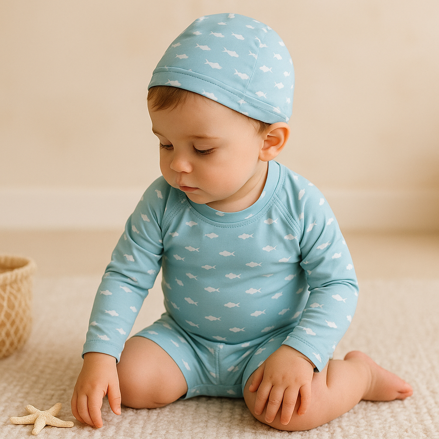 Gentle Nest AI hero image - Cute Fish Long Sleeve Swimwear Set