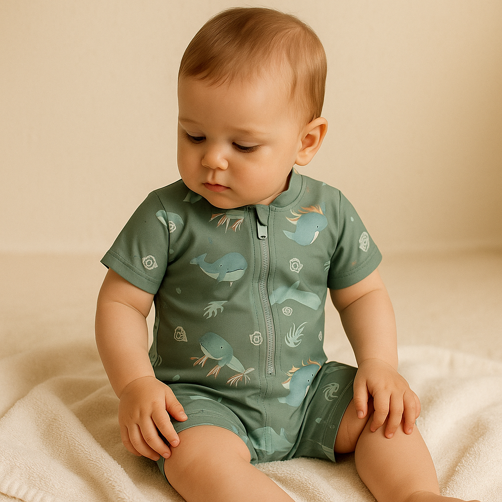Gentle Nest AI hero image - Happy Whales Short Sleeve Swimsuit