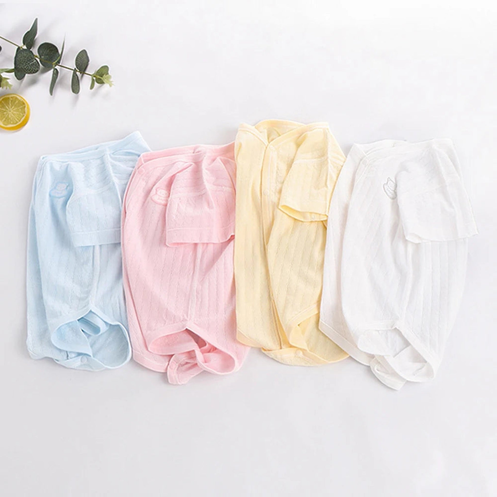 Folded knit short sleeve bodysuit color assortment