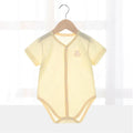 Yellow knit short sleeve bodysuit
