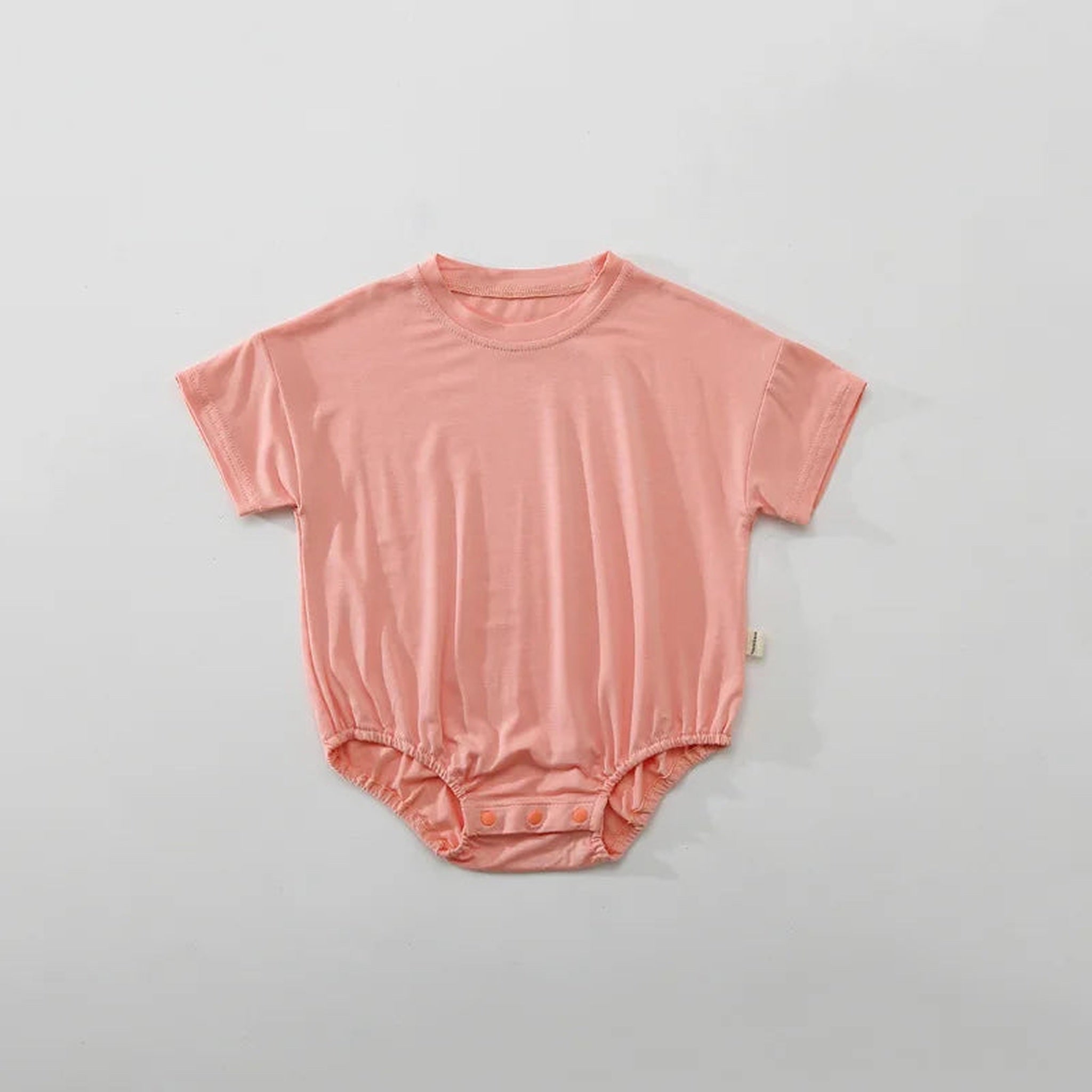 Orange short sleeve bubble romper