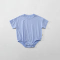 Blue short sleeve bubble romper