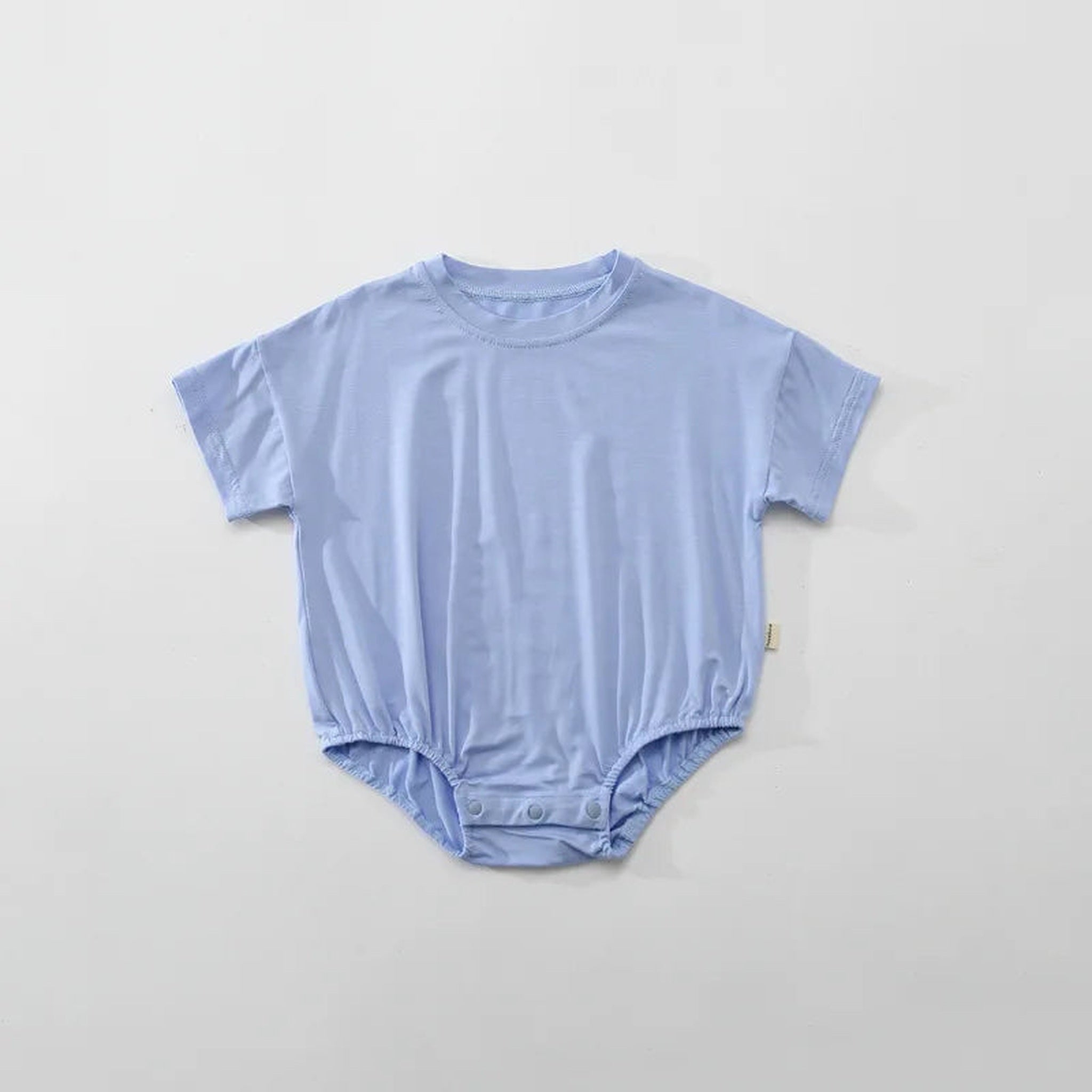 Blue short sleeve bubble romper