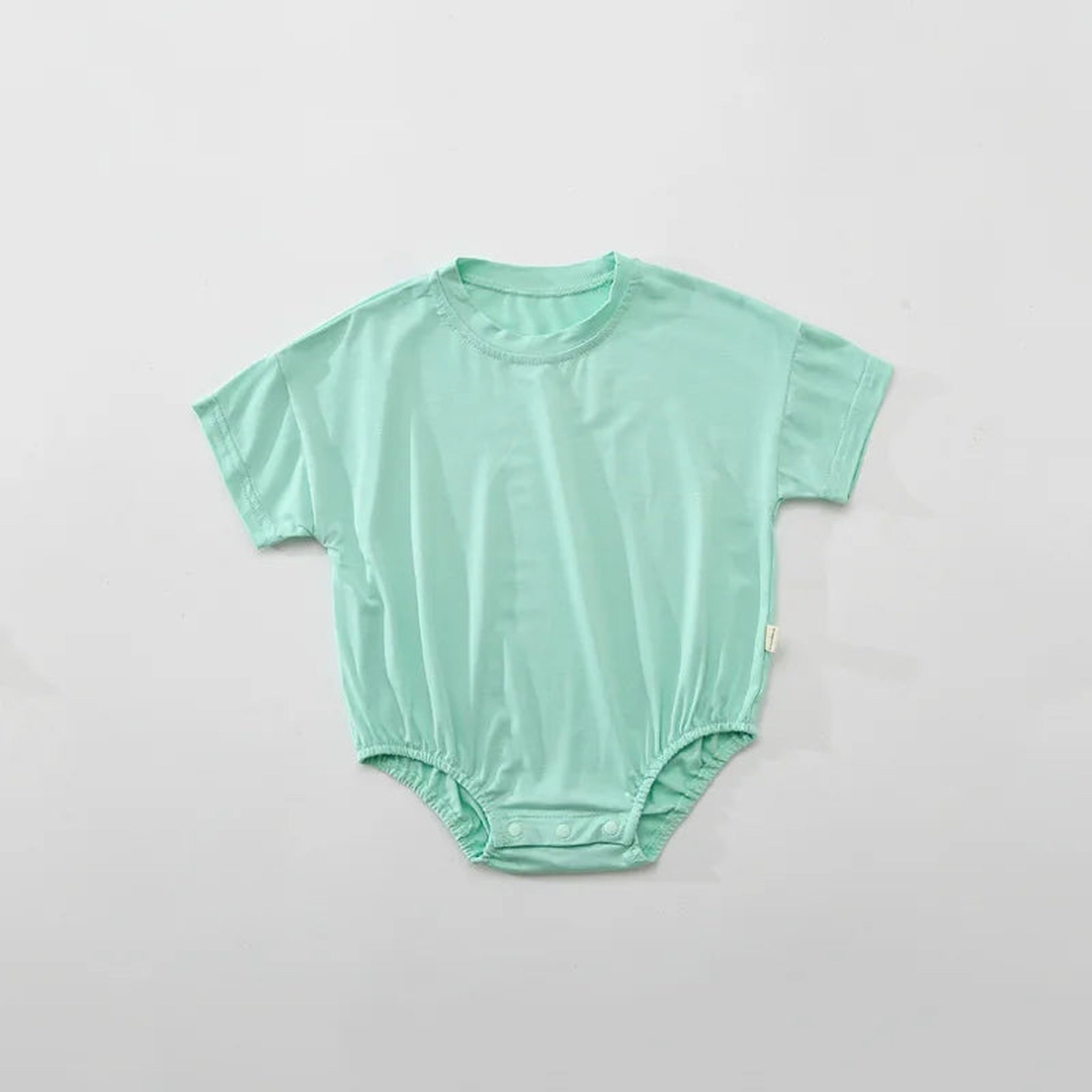 Green short sleeve bubble romper