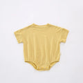 Yellow short sleeve bubble romper
