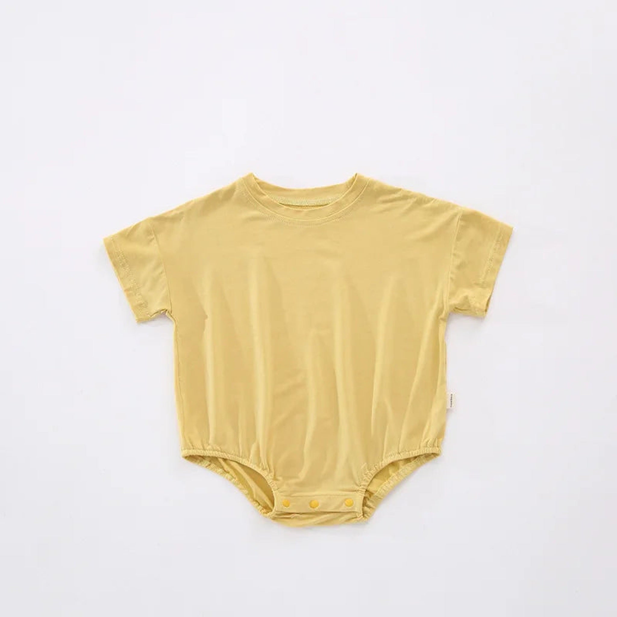 Yellow short sleeve bubble romper