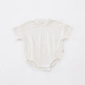 White short sleeve bubble romper