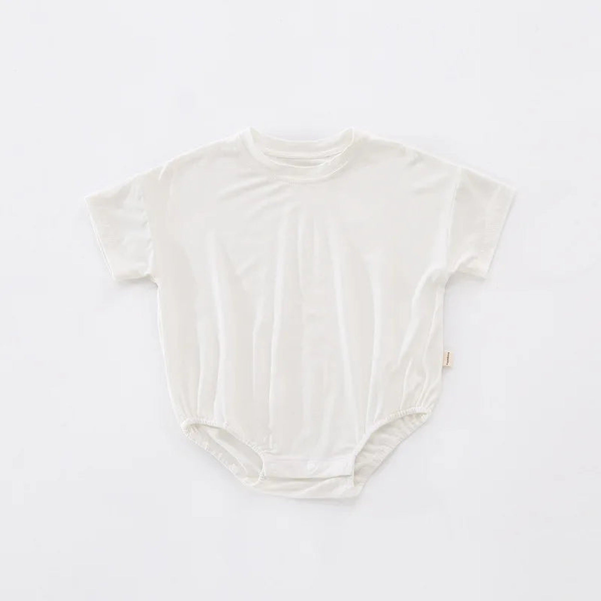 White short sleeve bubble romper
