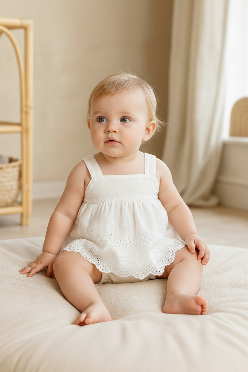 Gentle Nest model hero — Seoul Summer Day Bodysuit, Bodysuit, worn by Nia (GN-B03)