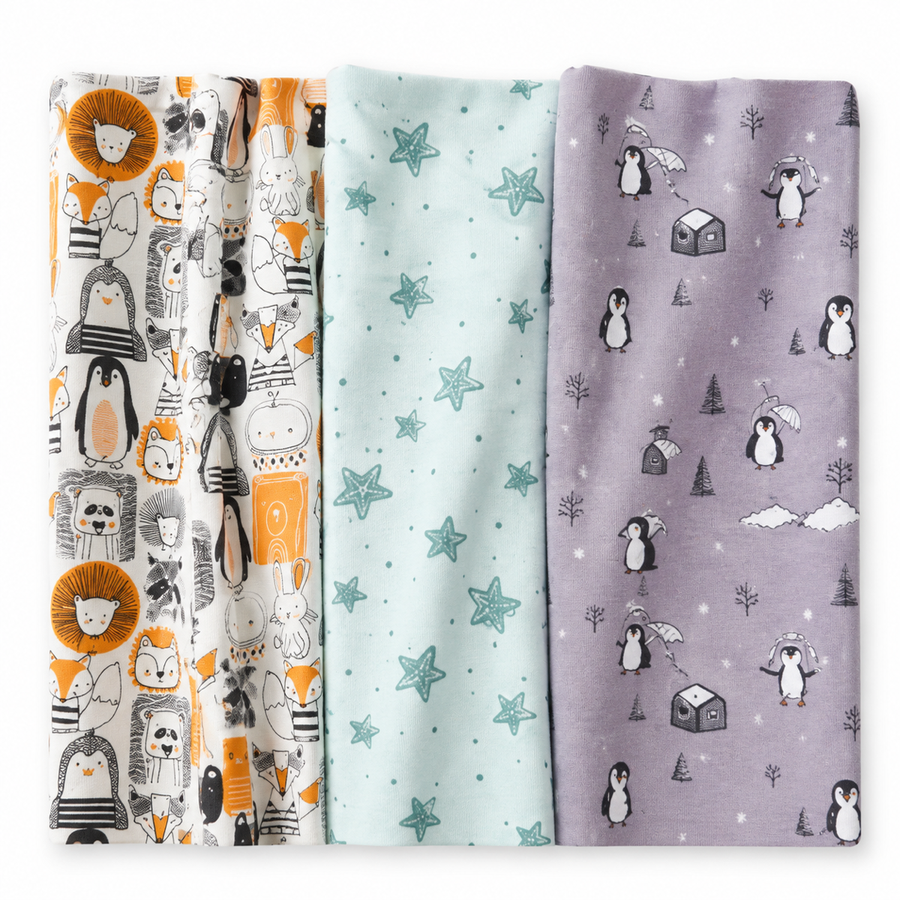 Woodland Neutrals 3-Pack Rompers — Woodland Neutrals — Fabric detail — image 6