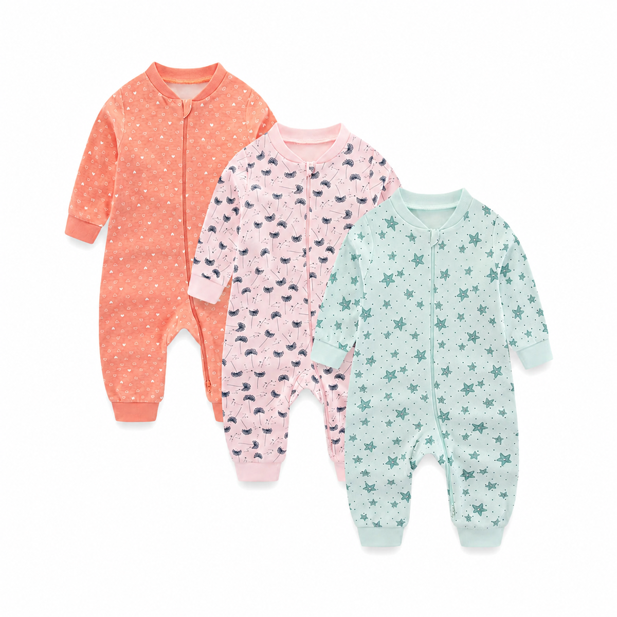 Garden Brights 3-Pack Rompers — Garden Brights — Front view — image 1