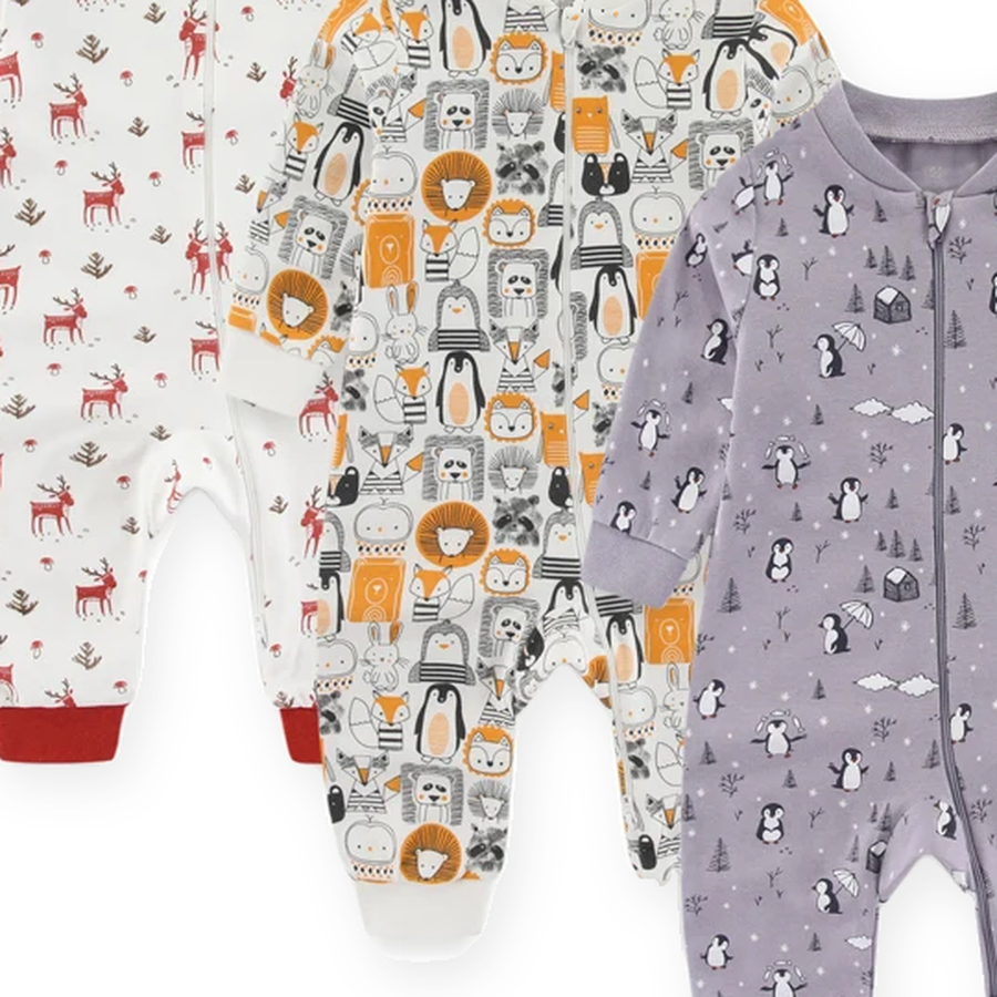Winter Friends 3-Pack Rompers — Winter Friends — Fabric detail — image 7