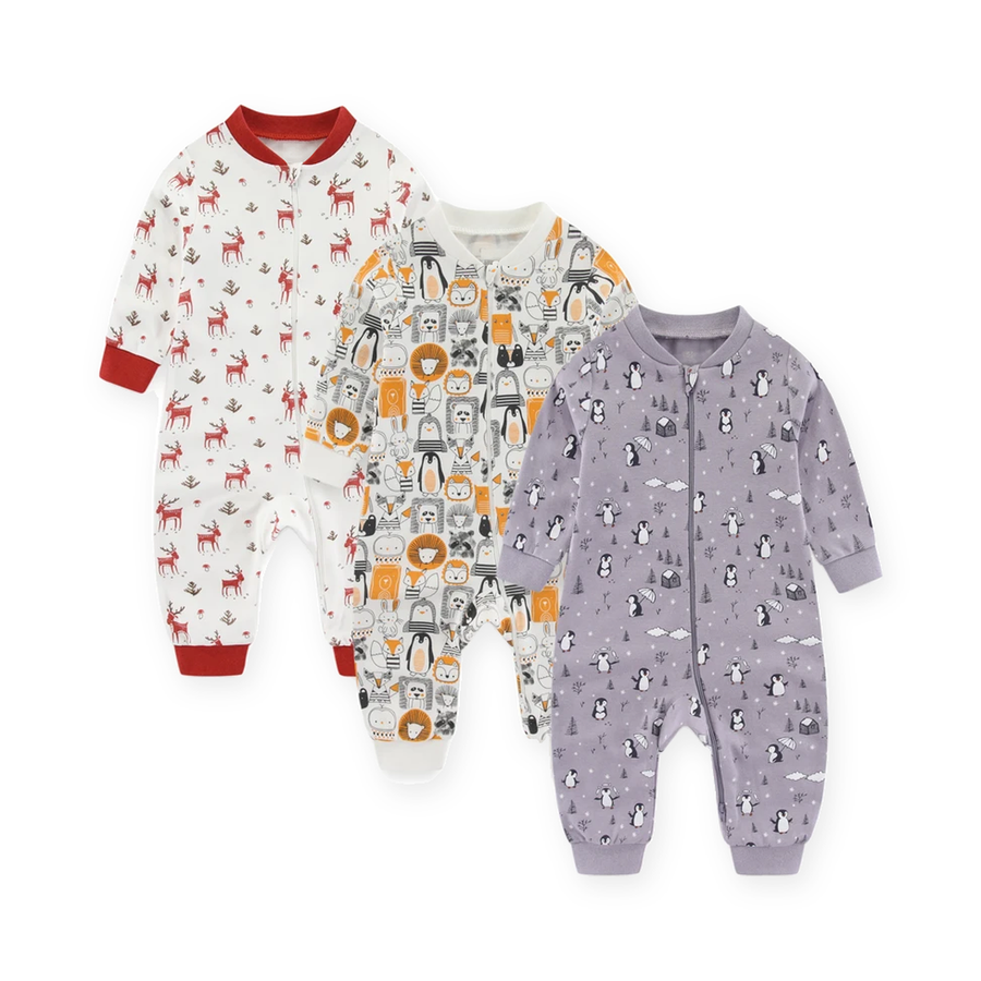 Winter Friends 3-Pack Rompers — Winter Friends — Front view — image 1
