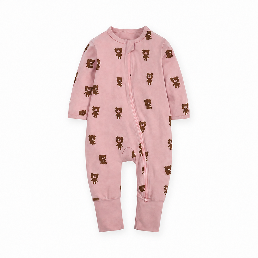 Pink Bears Romper — Pink Bears — Front view — image 1