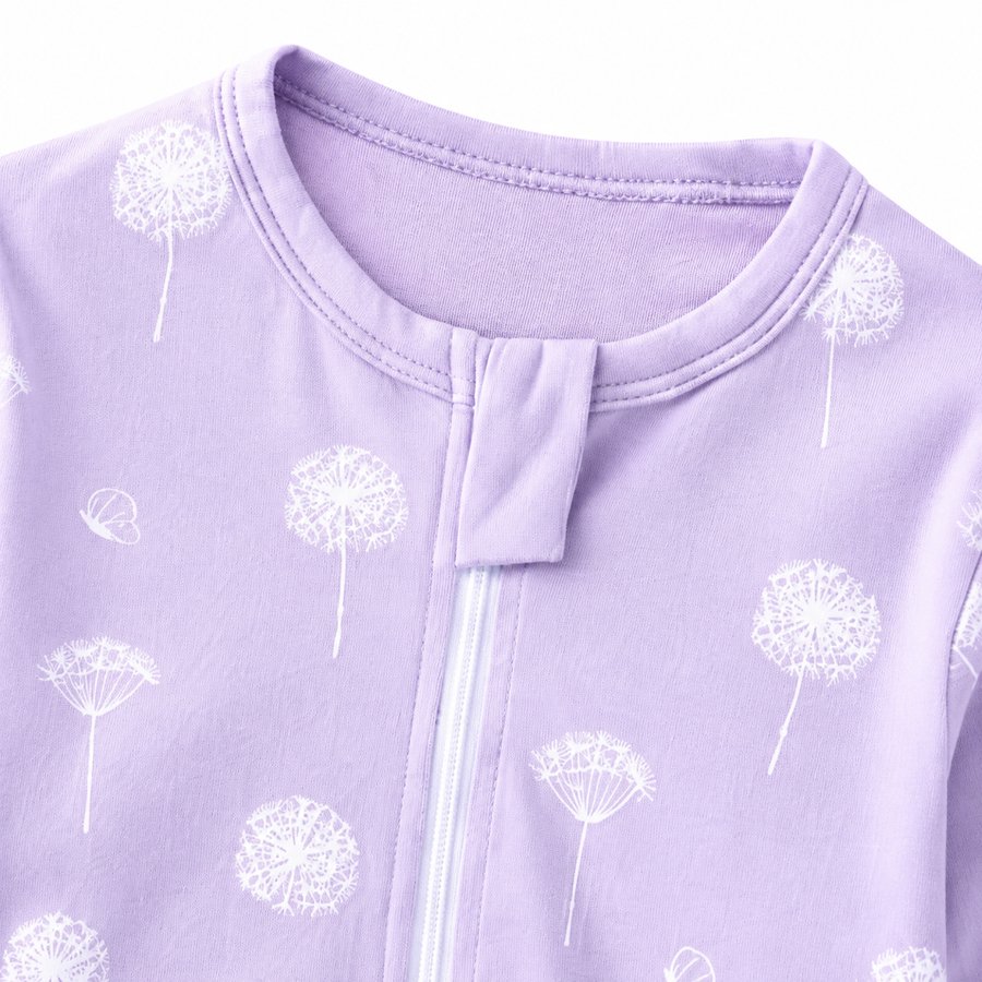 Lavender Wishes Romper — Lavender Wishes — Zipper detail — image 3