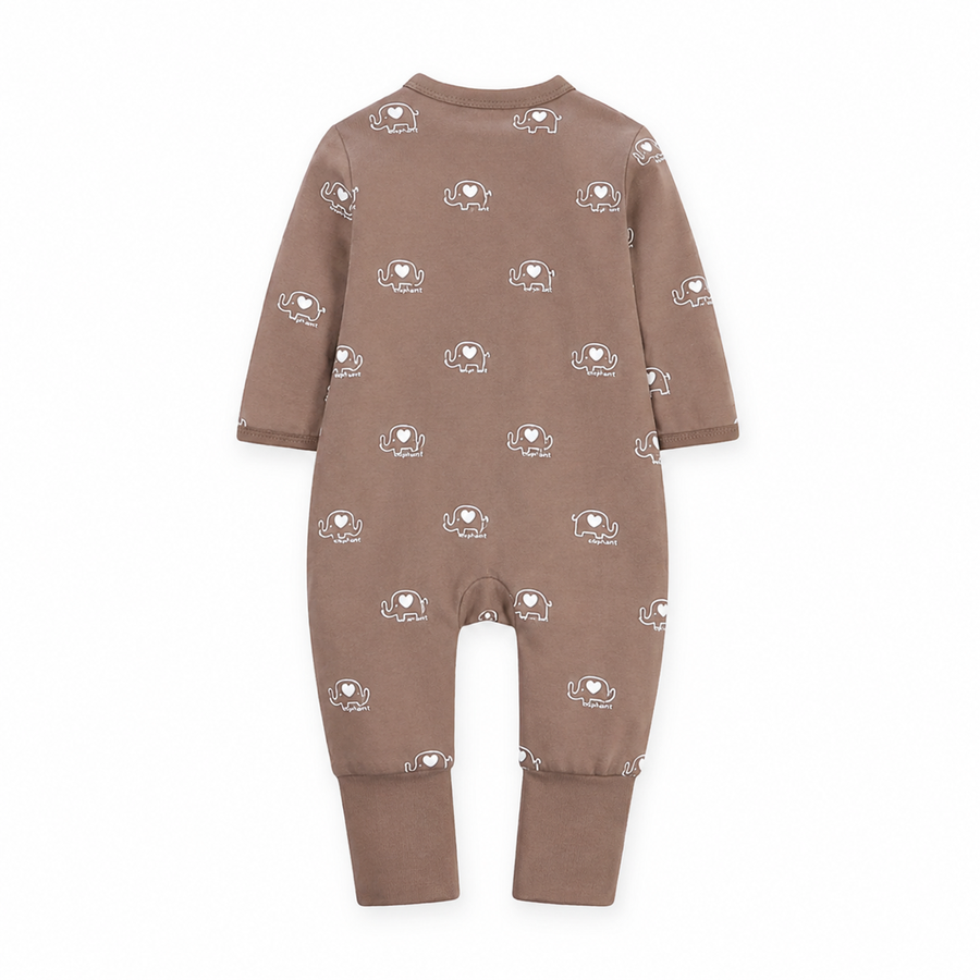 Mocha Elephants Romper — Mocha Elephants — Back view — image 2