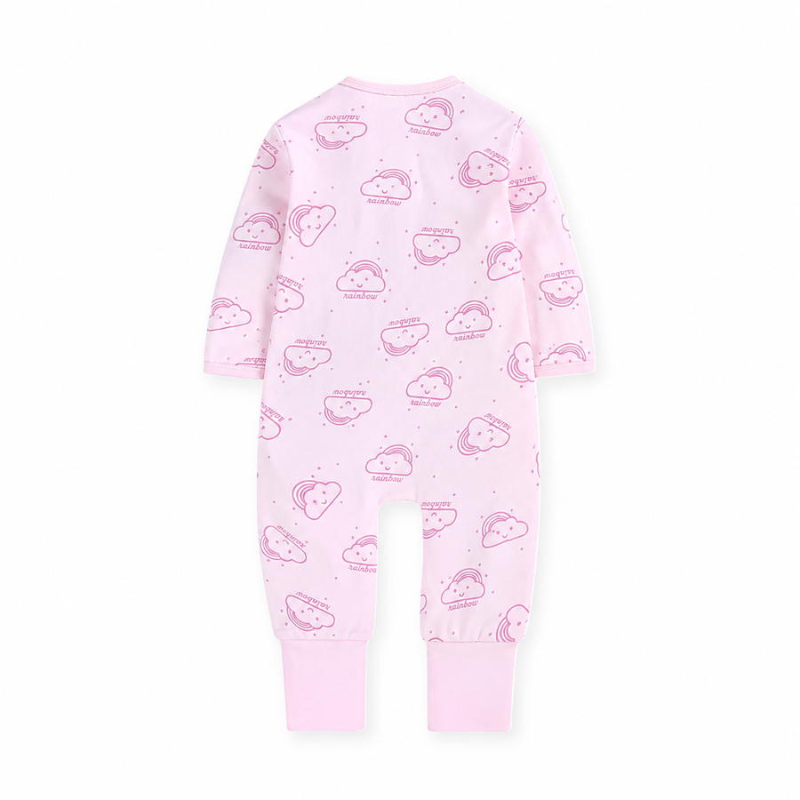 Pink Rainbows Romper — Pink Rainbows — Back view — image 2