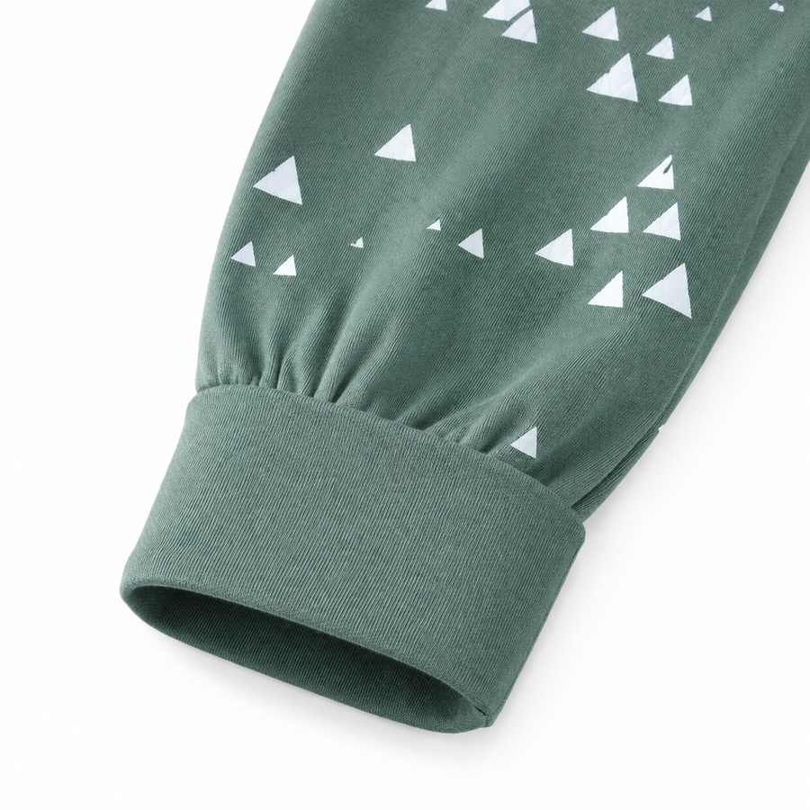 Sage Trees Romper — Sage Trees — Cuff and foot detail — image 4