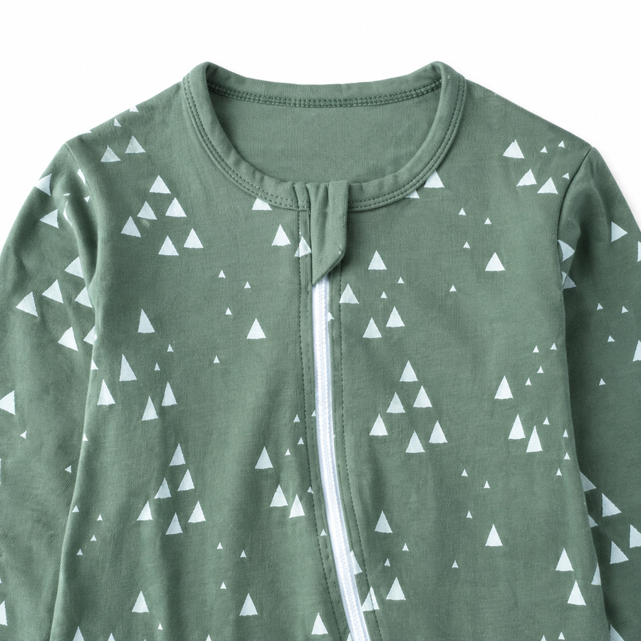 Sage Trees Romper — Sage Trees — Zipper detail — image 3