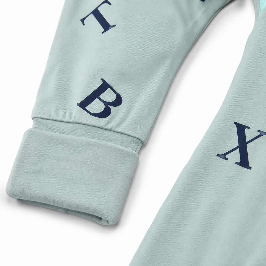 Alphabet Romper — Alphabet — Cuff and foot detail — image 4