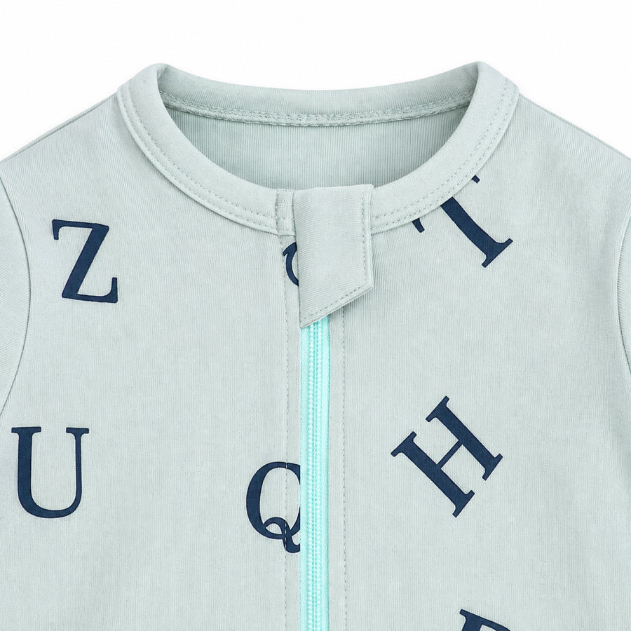 Alphabet Romper — Alphabet — Zipper detail — image 3