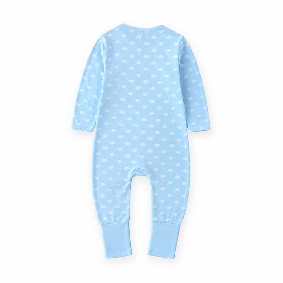 Blue Clouds Romper — Blue Clouds — Back view — image 2