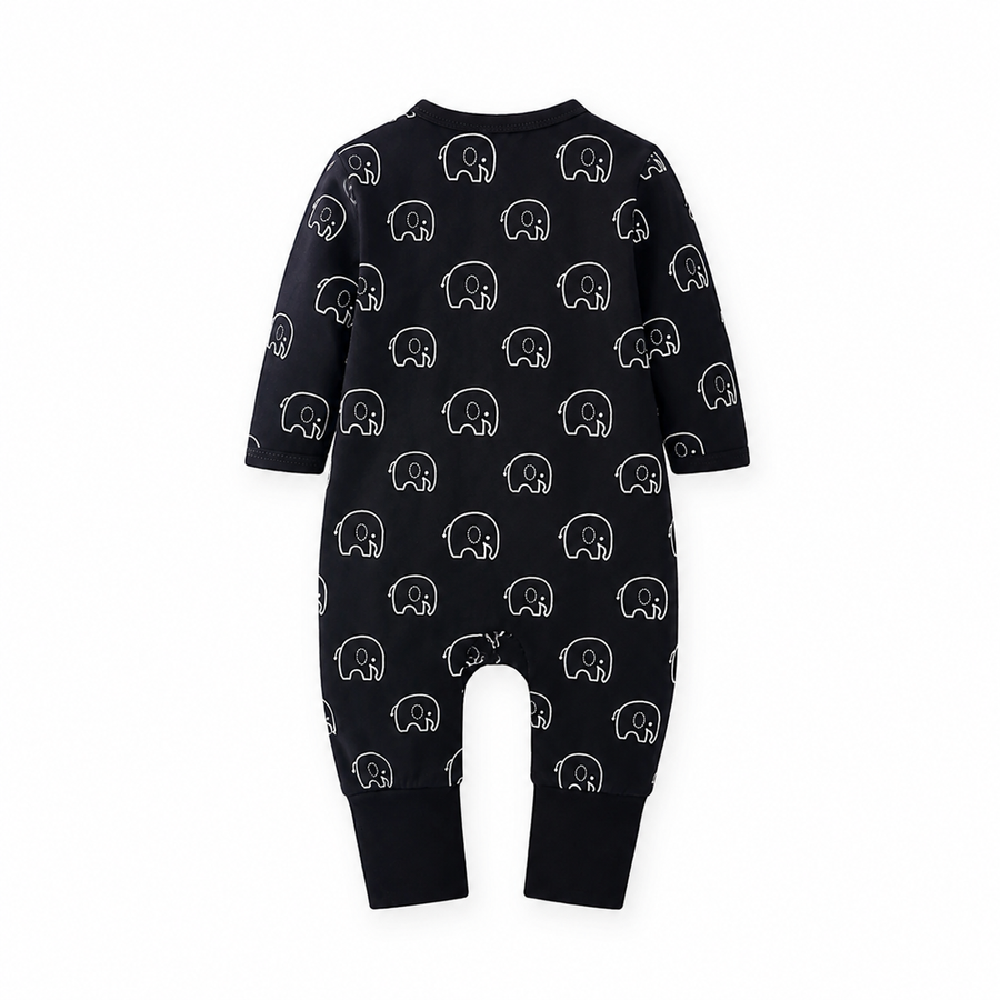 Midnight Elephants Romper — Midnight Elephants — Back view — image 2