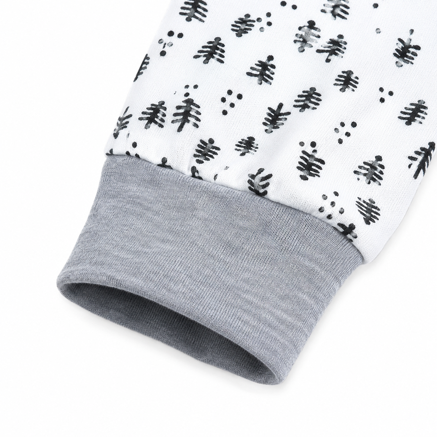 Tiny Trees Romper — Tiny Trees — Cuff and foot detail — image 4