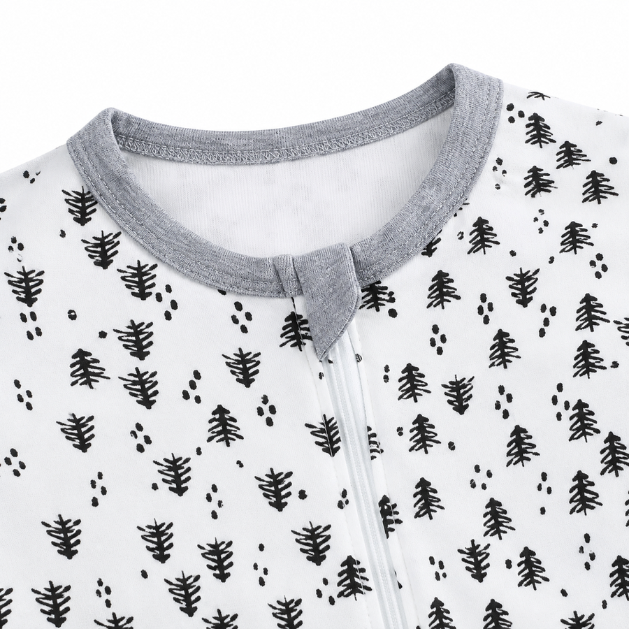 Tiny Trees Romper — Tiny Trees — Zipper detail — image 3