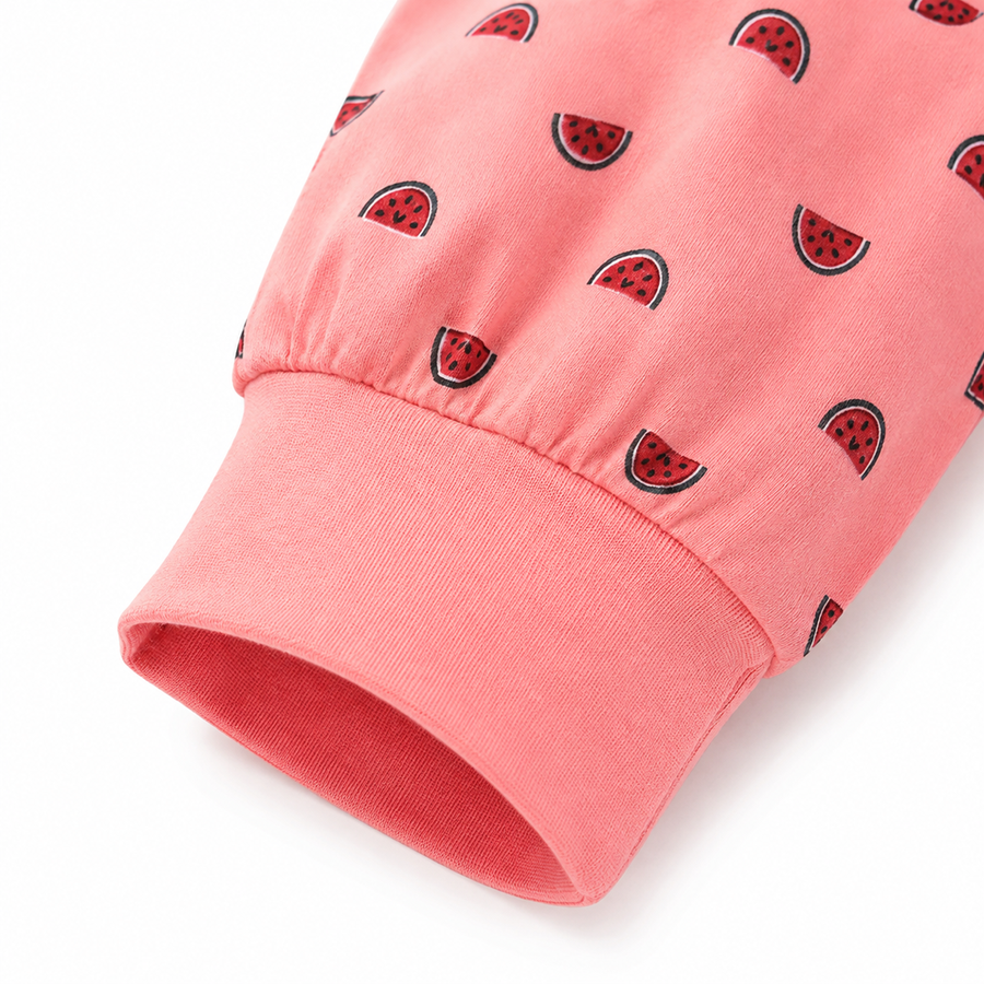 Watermelon Mini Romper — Watermelon Mini — Cuff and foot detail — image 4