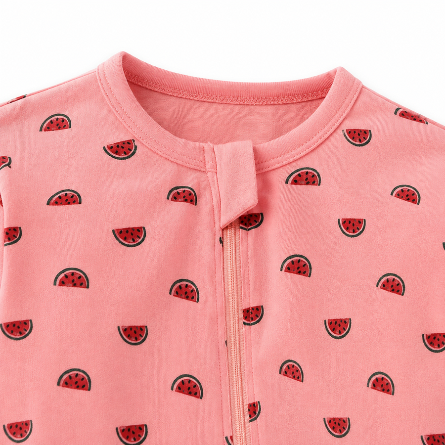 Watermelon Mini Romper — Watermelon Mini — Zipper detail — image 3