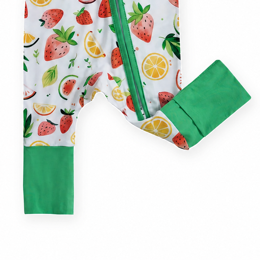 Fruit Salad Romper — Fruit Salad — Cuff and foot detail — image 6
