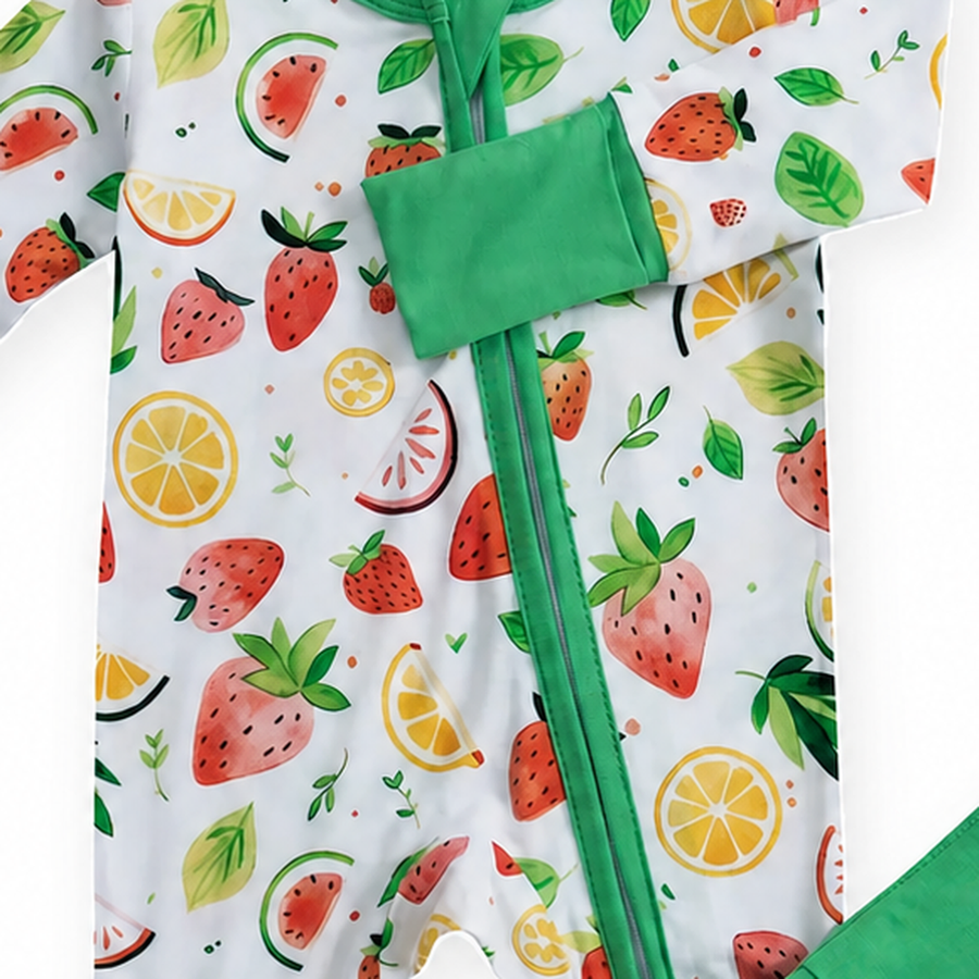 Fruit Salad Romper — Fruit Salad — Zipper detail — image 3