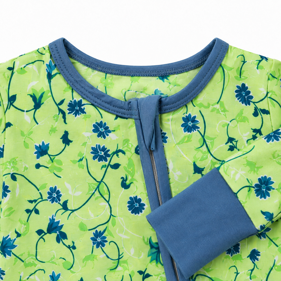 Dino Meadow Romper — Dino Meadow — Zipper detail — image 3