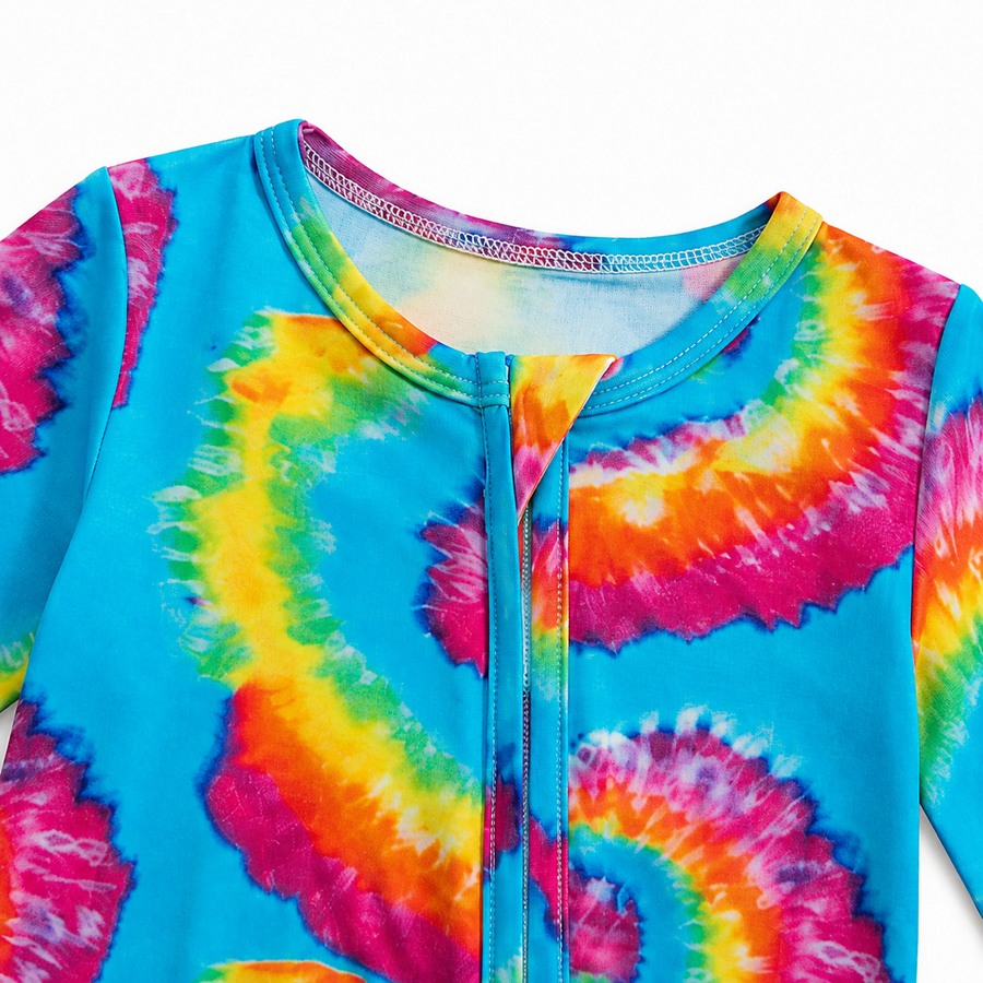 Electric Paisley Romper — Electric Paisley — Zipper detail — image 3