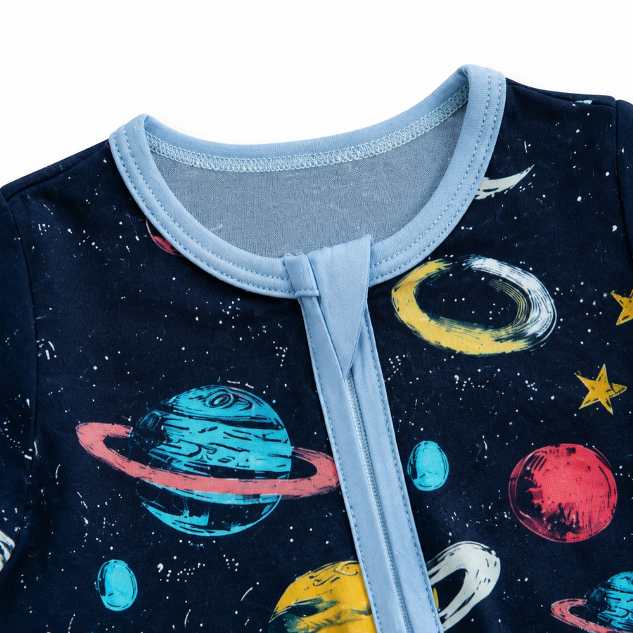Midnight Galaxy Romper — Midnight Galaxy — Zipper detail — image 3