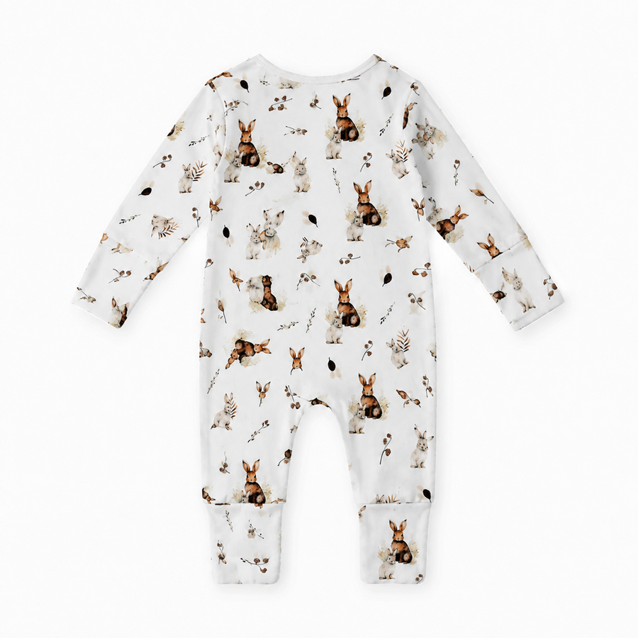 Woodland Rabbits Romper — Woodland Rabbits — Back view — image 2