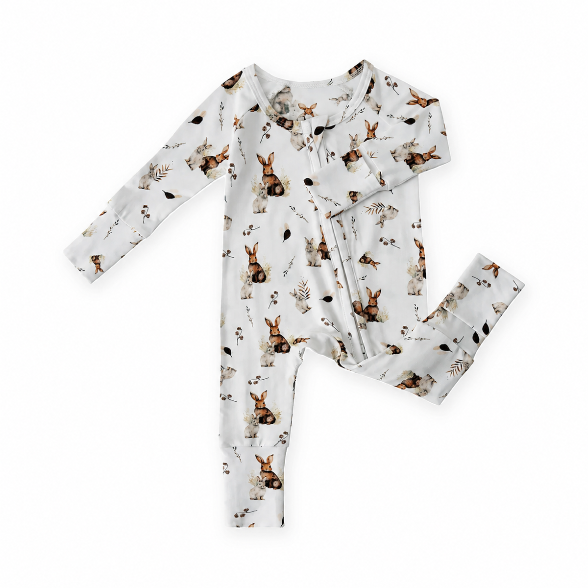 Woodland Rabbits Romper — Woodland Rabbits — Front view — image 1