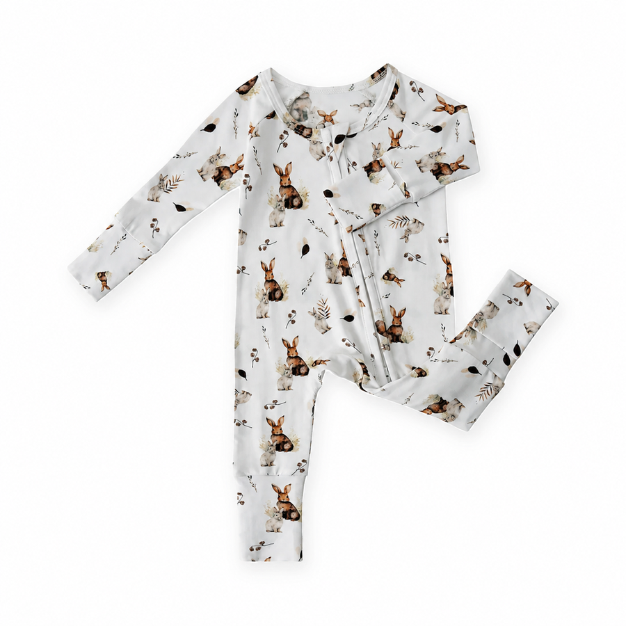 Woodland Rabbits Romper — Woodland Rabbits — Front view — image 1