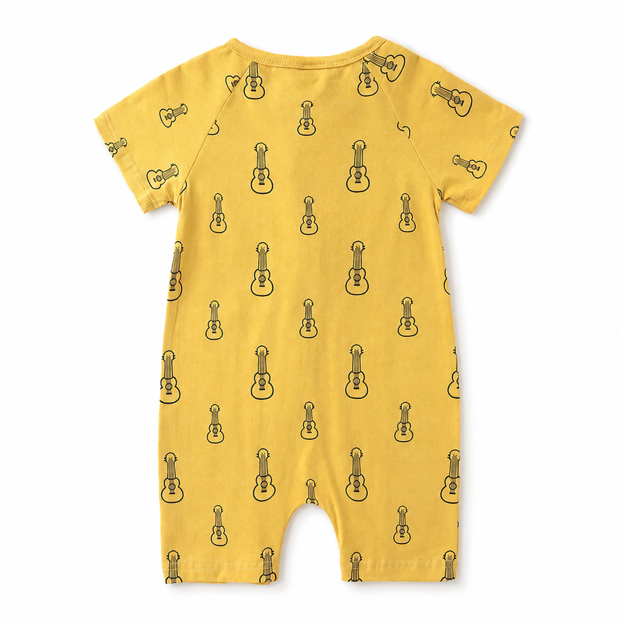 Mustard Guitars Short-Sleeve Shortie Romper — Mustard Guitars — Back view — image 2