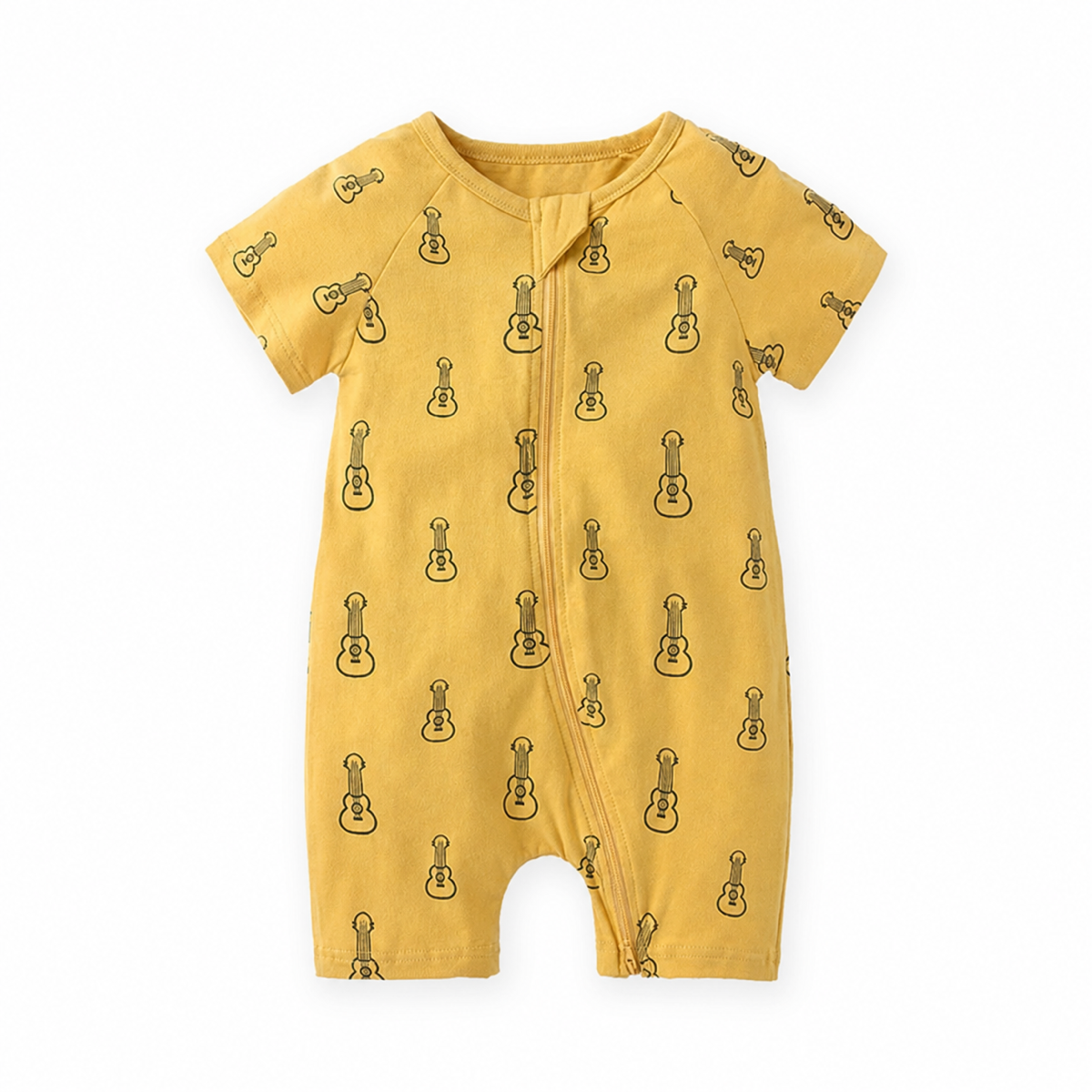 Mustard Guitars Short-Sleeve Shortie Romper — Mustard Guitars — Front view — image 1