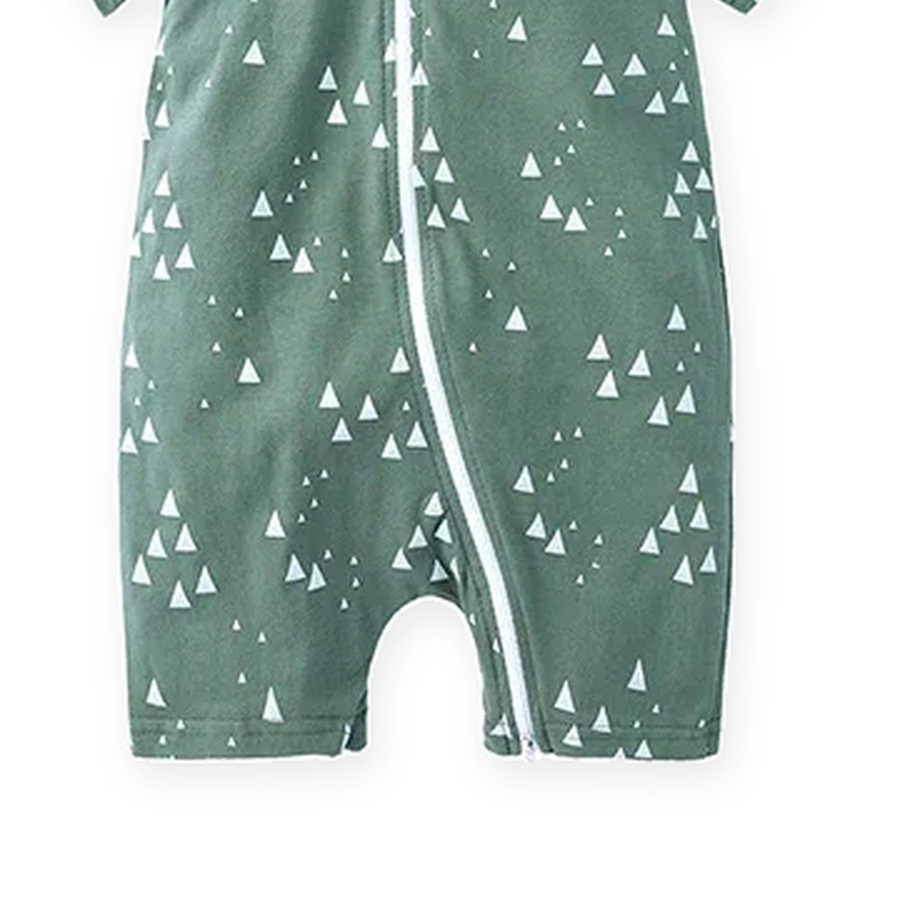 Sage Trees Short-Sleeve Shortie Romper — Sage Trees — Gusset and seam detail — image 6