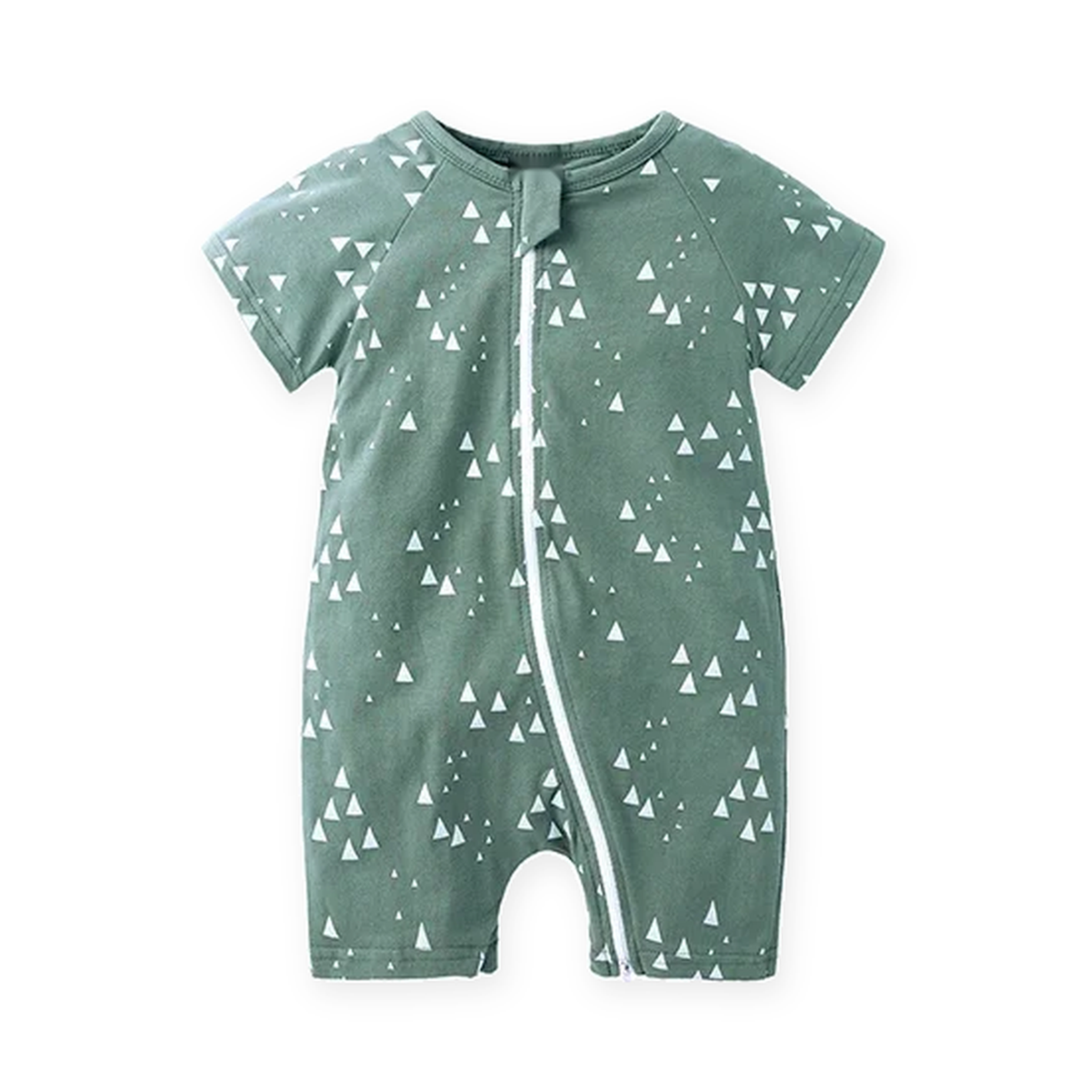 Sage Trees Short-Sleeve Shortie Romper — Sage Trees — Front view — image 1